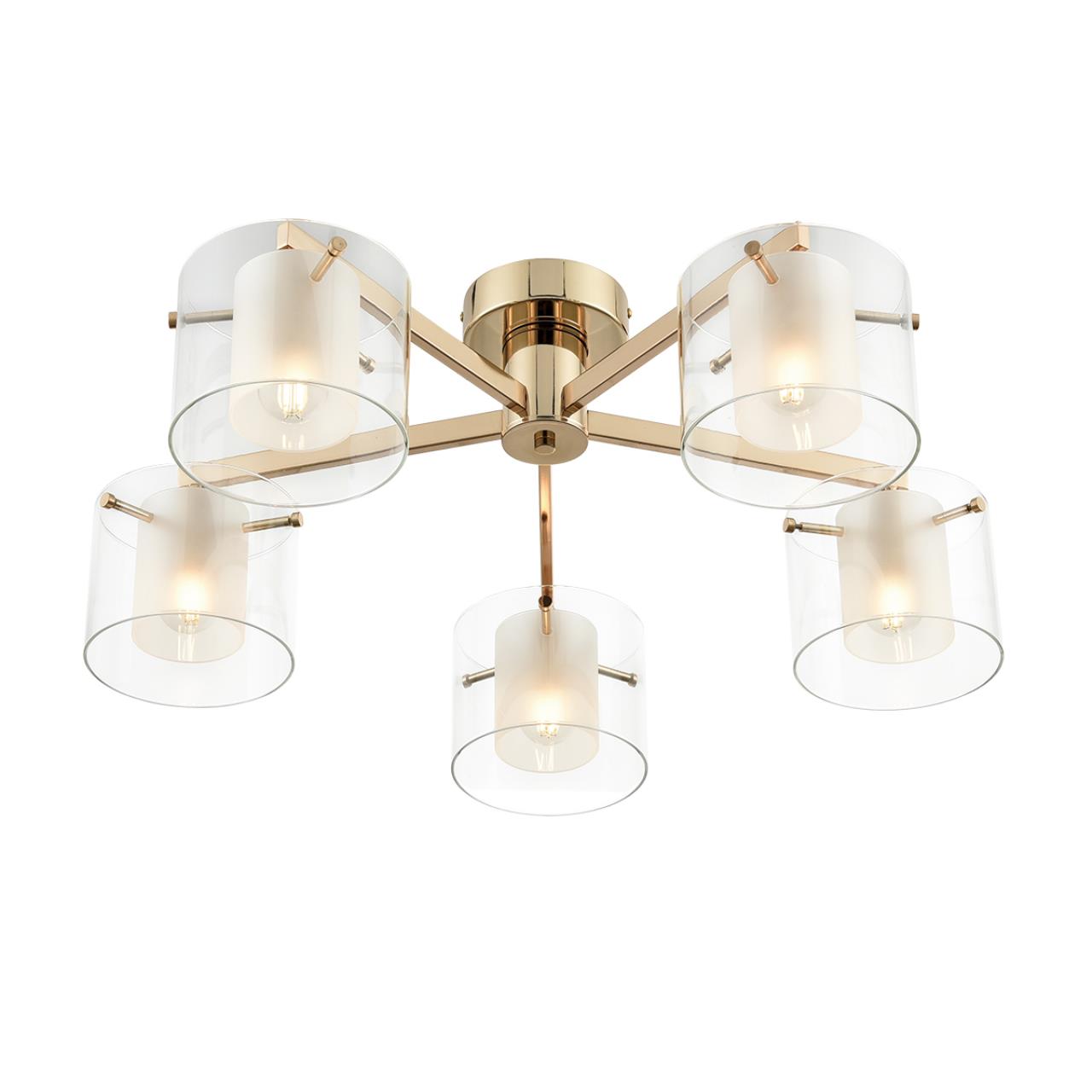 Люстра потолочная LUMION MODERNI VERDI золотой E14*5 10W