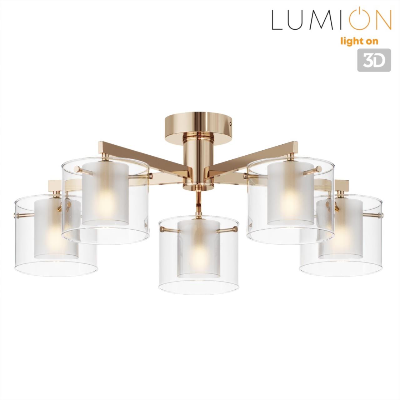 Люстра потолочная LUMION MODERNI VERDI золотой E14*5 10W