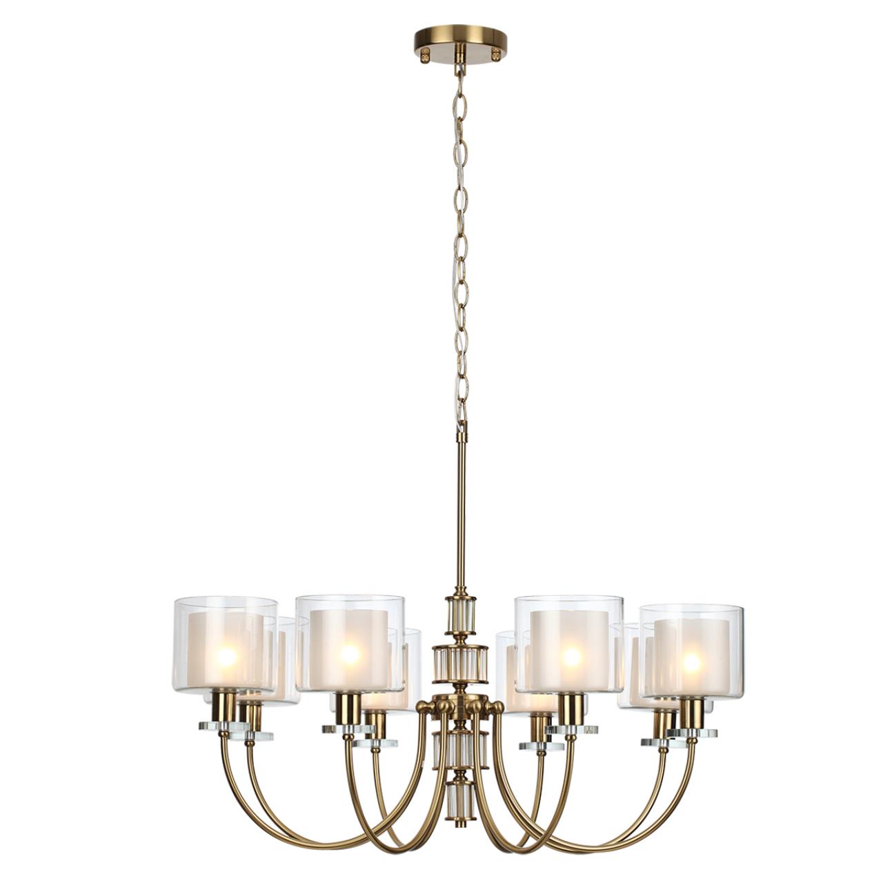 Люстра ODEON LIGHT CLASSIC SAGA античная бронза, латунь E14*8 10W плафон круг