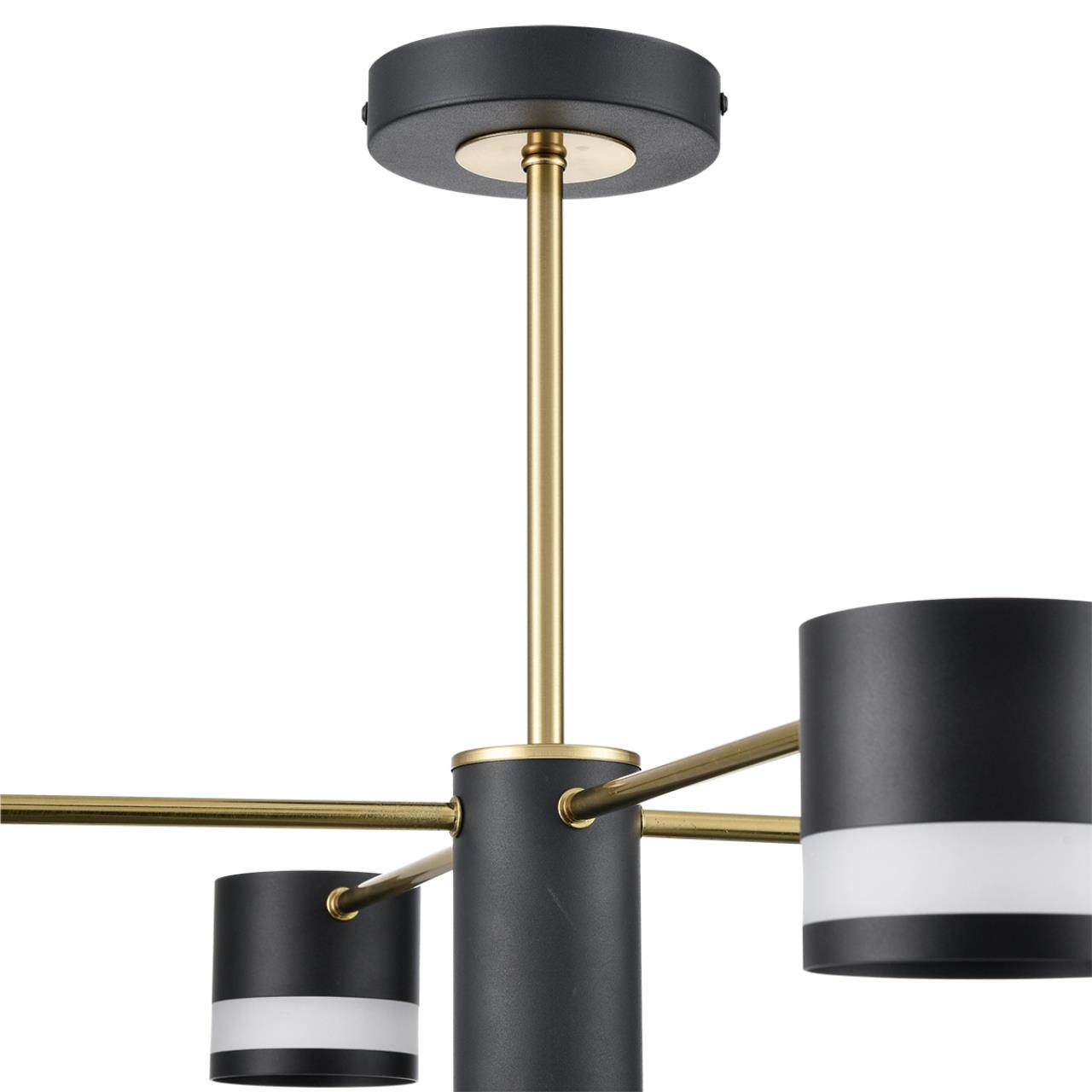 Люстра на штанге LUMION COMFI LANIKA черный, латунь GX53*8 10W