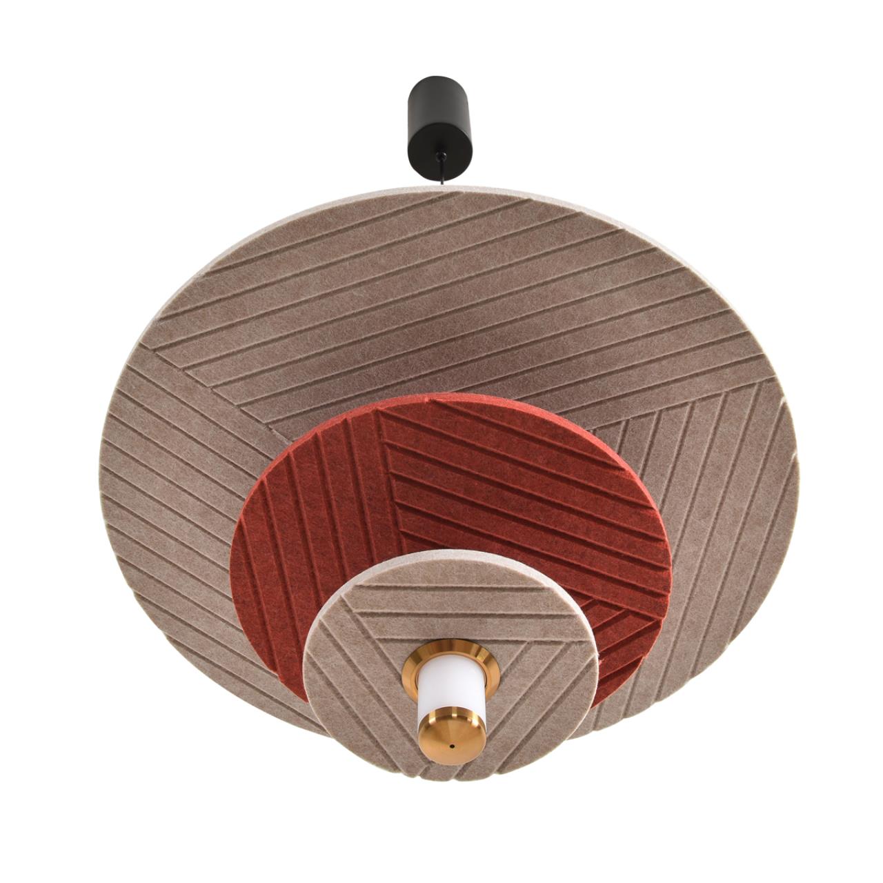 Подвес LUMION LEDIO FELTA черный LED*1 11W 3000К плафон бежевый; цветной