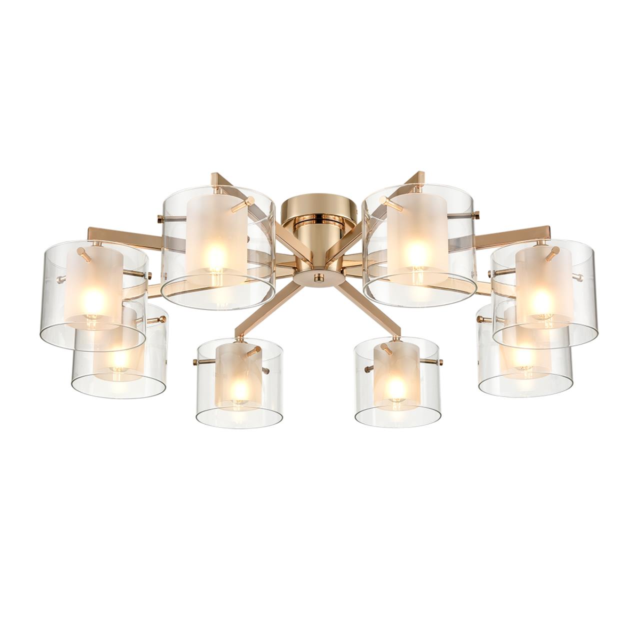 Люстра потолочная LUMION MODERNI VERDI золотой E14*8 10W