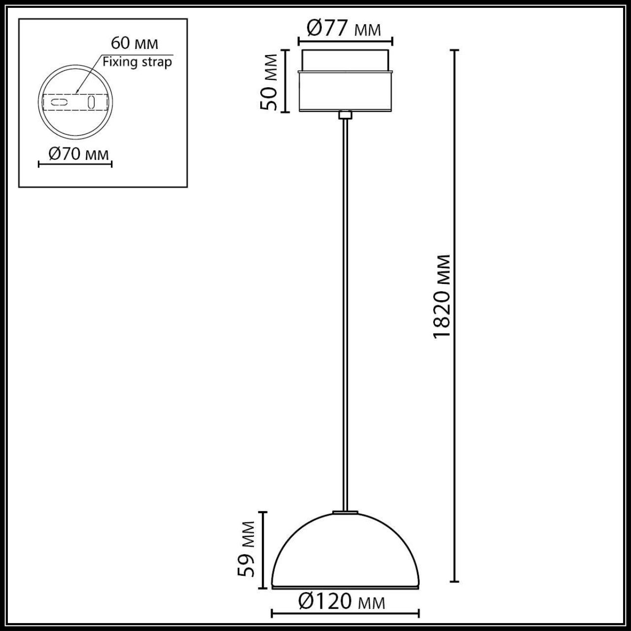 Подвес ODEON LIGHT EXCLUSIVE L-VISION LULU античная бронза, латунь LED*1 6W 3000К плафон бежевый.