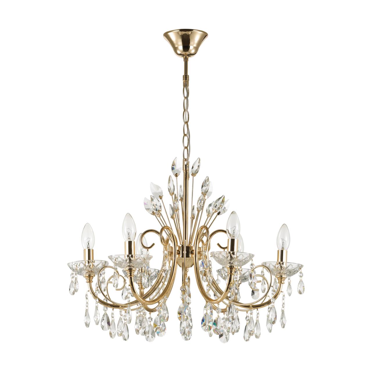 Люстра ODEON LIGHT HALL VERSIA золотой E14*6 10W