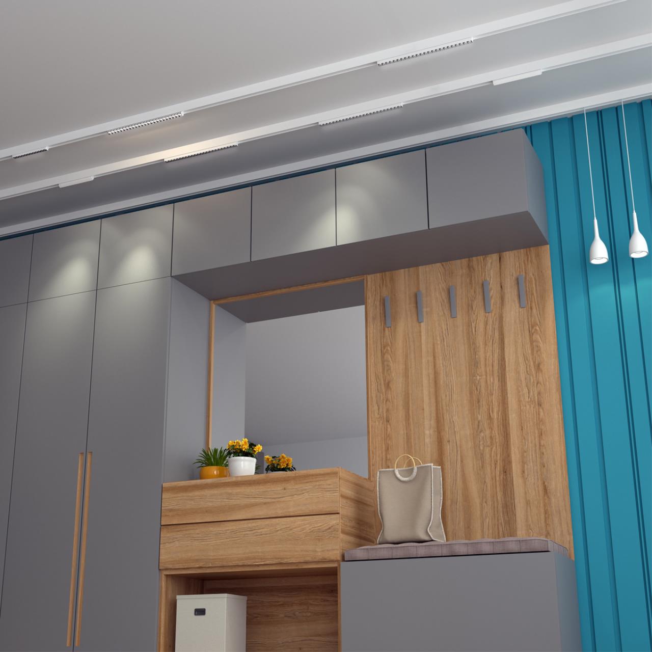 Трековый светильник для низковольного шинопровода NOVOTECH SHINO FLUM белый LED*1 24W 4000К плафон белый
