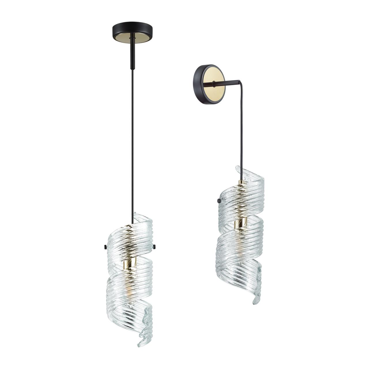 Подвес/бра ODEON LIGHT EXCLUSIVE MODERN FUSILLI черный
