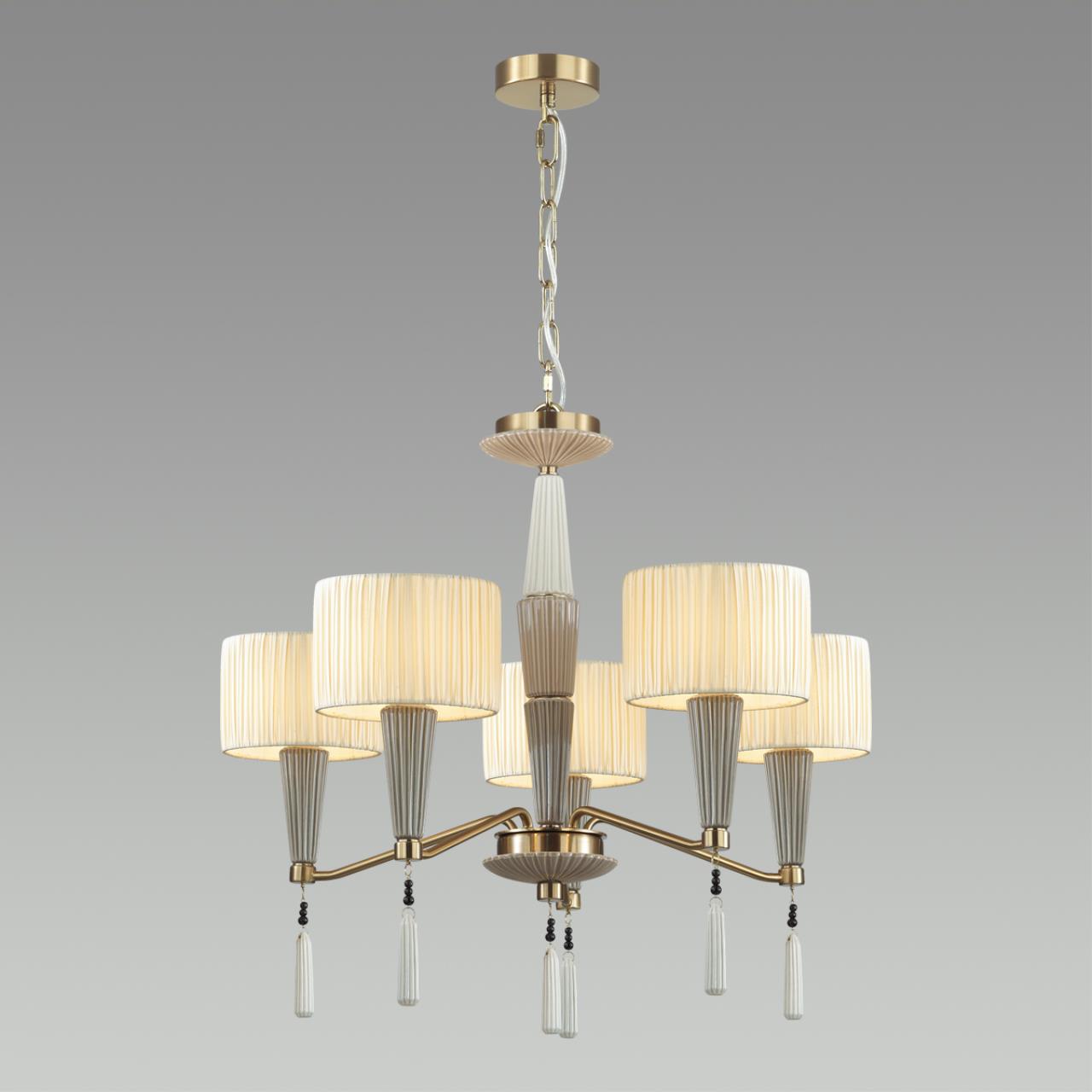 Люстра ODEON LIGHT EXCLUSIVE CLASSIC Latte бронзовый, серый, бежевый E14*5 10W