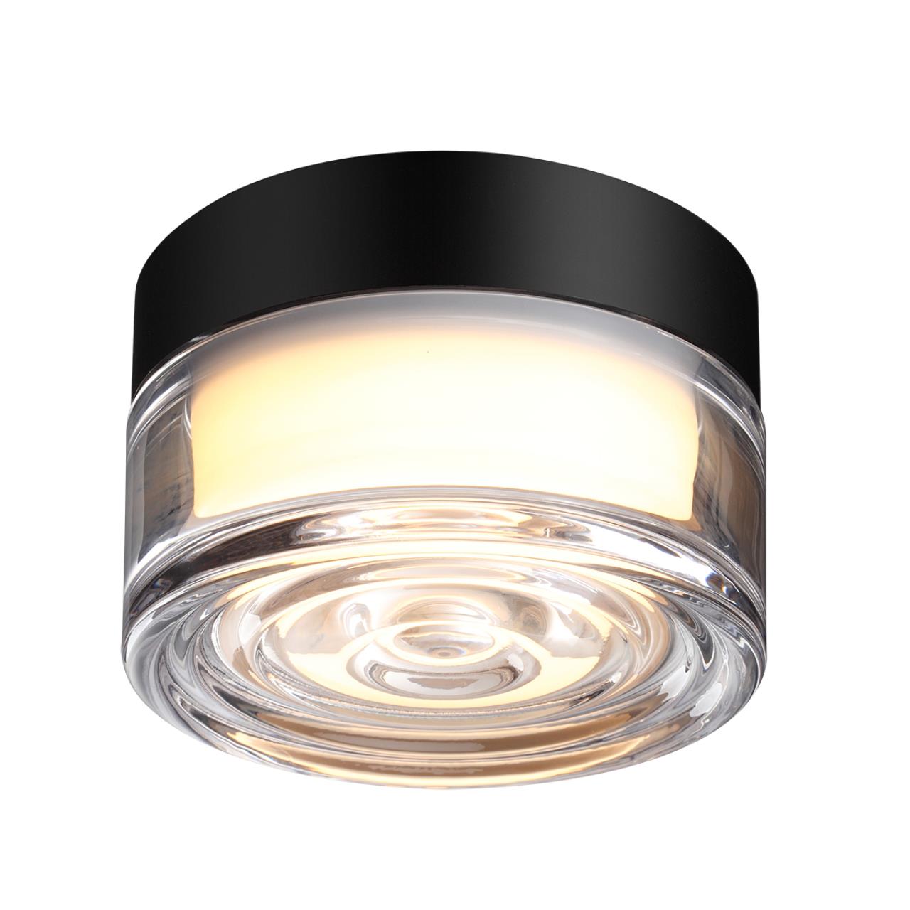 Настенный светильник ODEON LIGHT HIGHTECH RONDA черный LED*1 6W 2200/2700/3000К плафон прозрачный