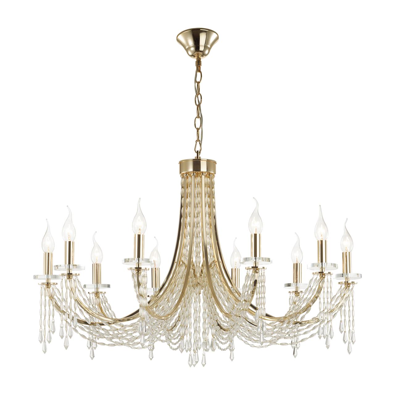 Люстра ODEON LIGHT CLASSIC CAPEL золотой E14*10 10W