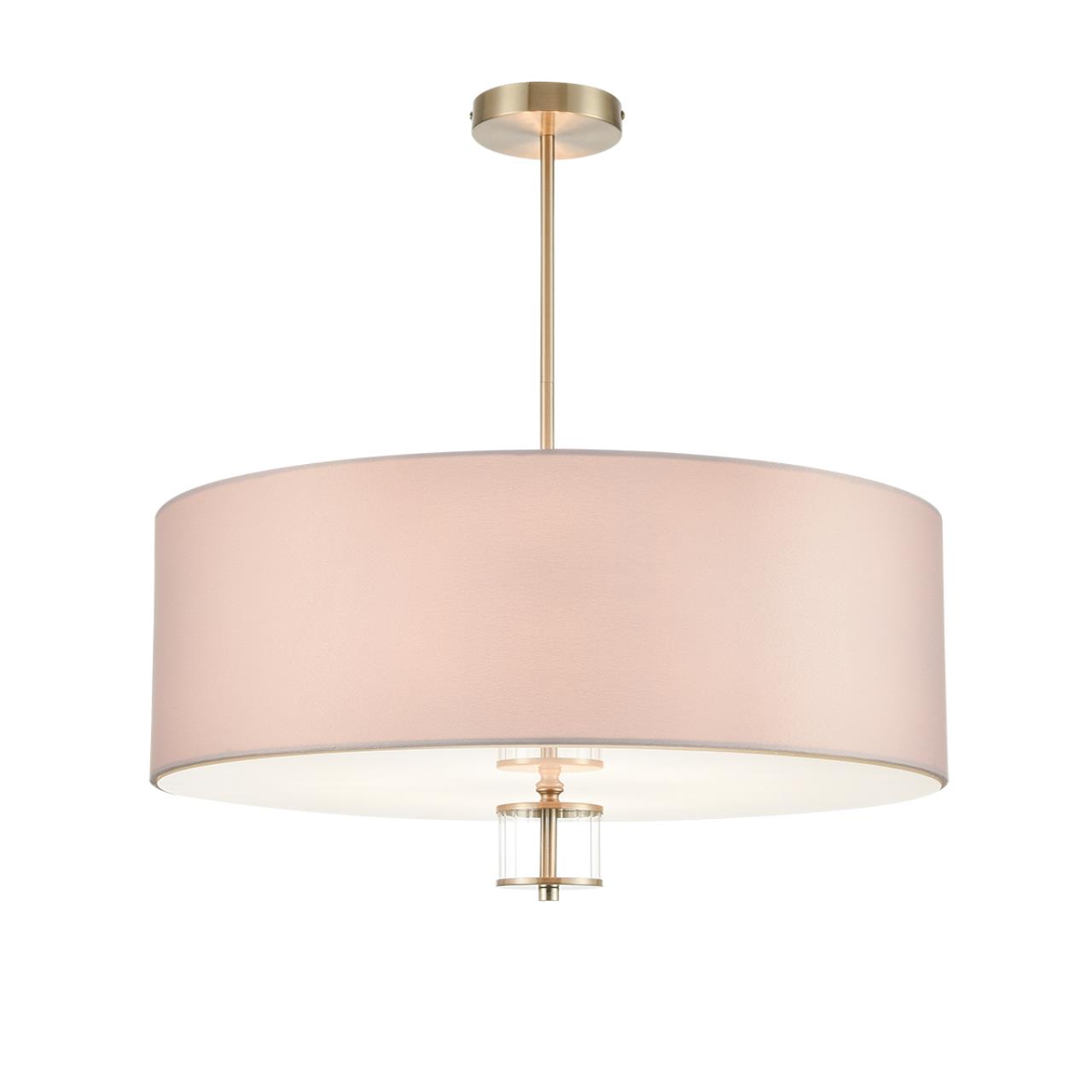 Люстра на штанге LUMION MODERNI DAMONA латунь E14*7 10W плафон бежевый