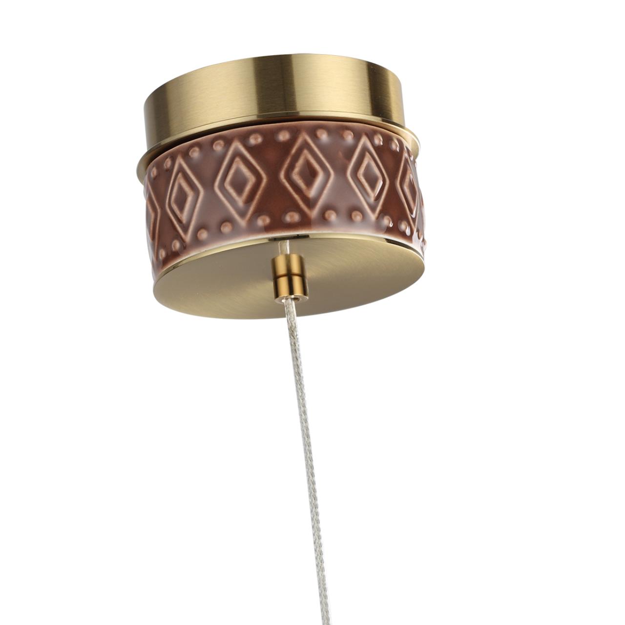 Подвес ODEON LIGHT EXCLUSIVE L-VISION LULU античная бронза, латунь LED*1 5W 3000К