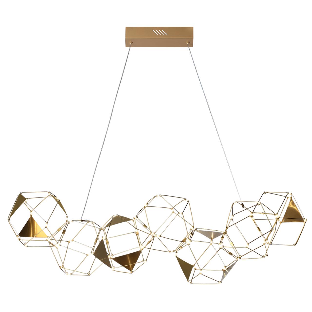 Люстра линейная ODEON LIGHT L-VISION TRELLIS античная бронза, латунь LED*1 32W