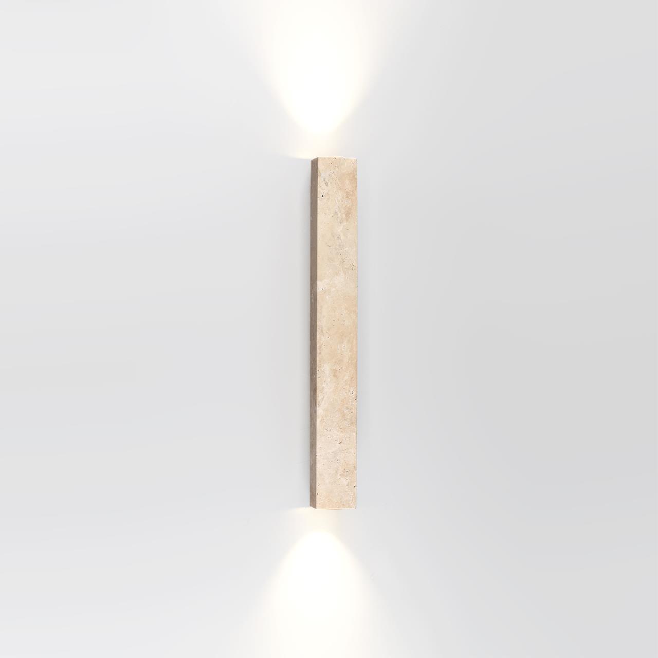 Настенный светильник ODEON LIGHT HIGHTECH TRAVERTINO бежевый LED*2 10W