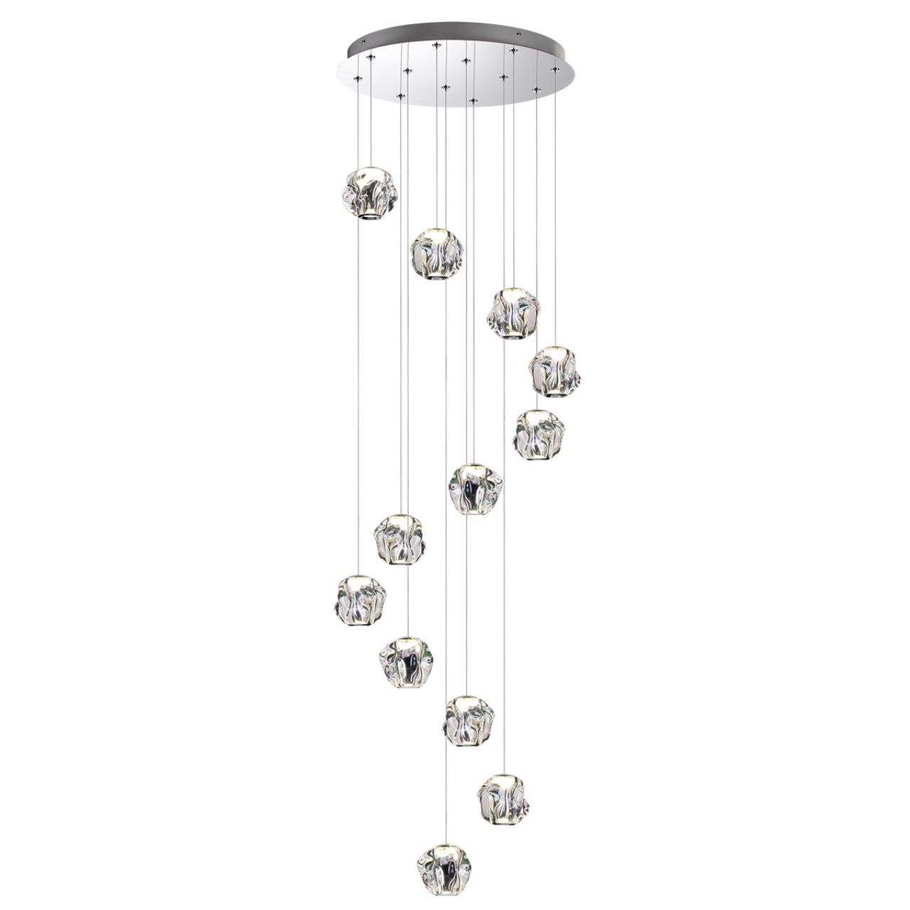 Люстра каскадная ODEON LIGHT L-VISION JEMSTONE хром LED*1 60W