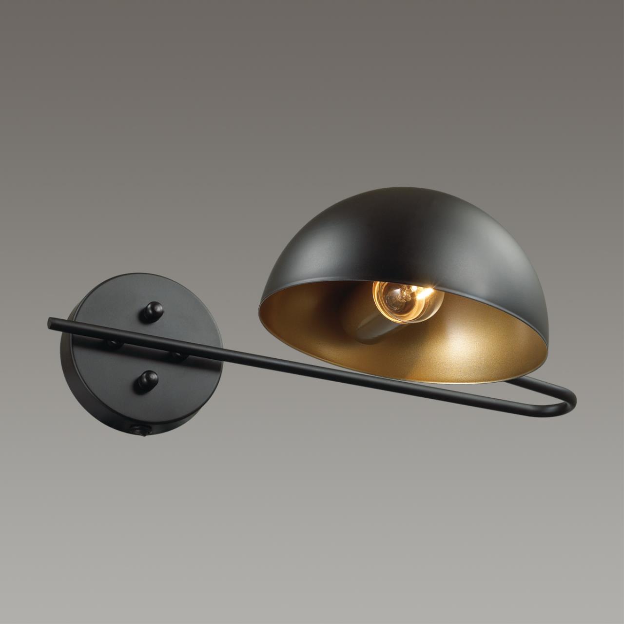 Бра LUMION LOFTI KENT черный, золотой E27*1 10W плафон черный; золотой