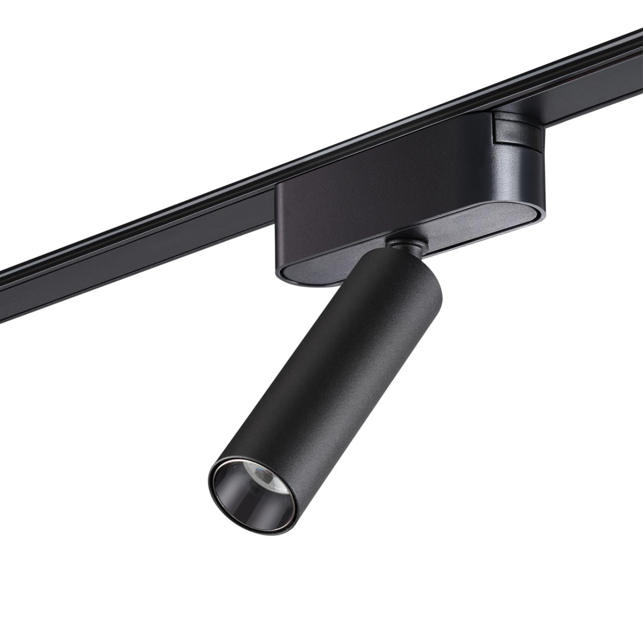 Трековый светильник для низковольтного шинопровода NOVOTECH SHINO SMAL черный LED*1 7W 3000К
