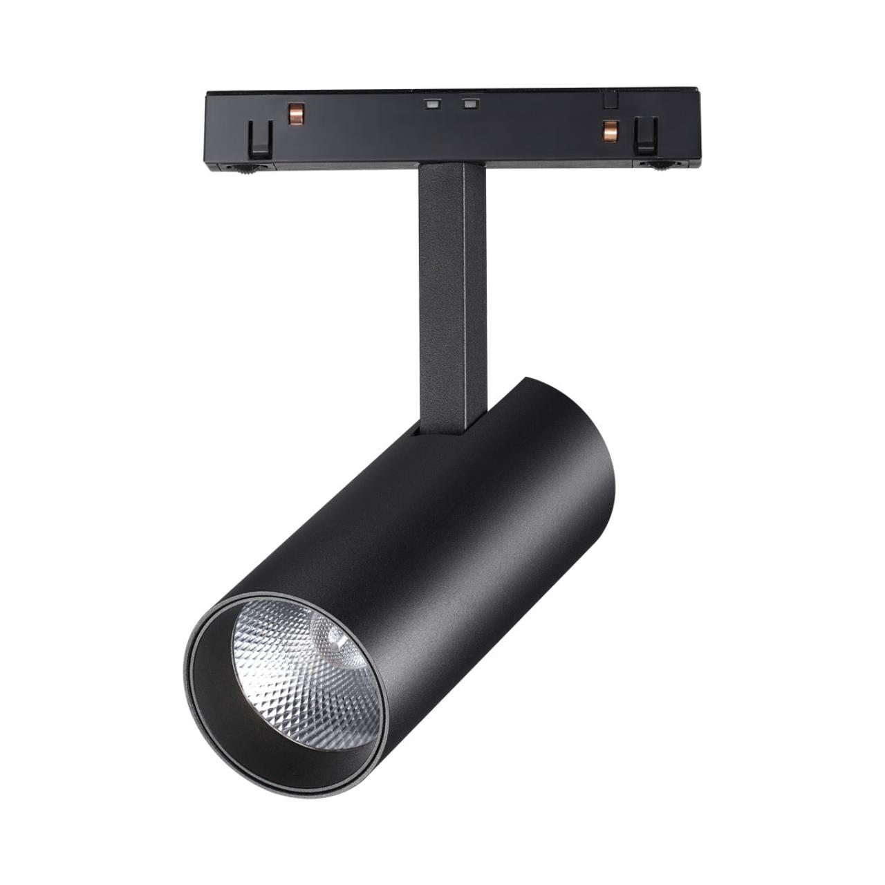 Трековый светильник для низковольного шинопровода NOVOTECH SHINO FLUM черный LED*1 12W 4000К 50/130 мм