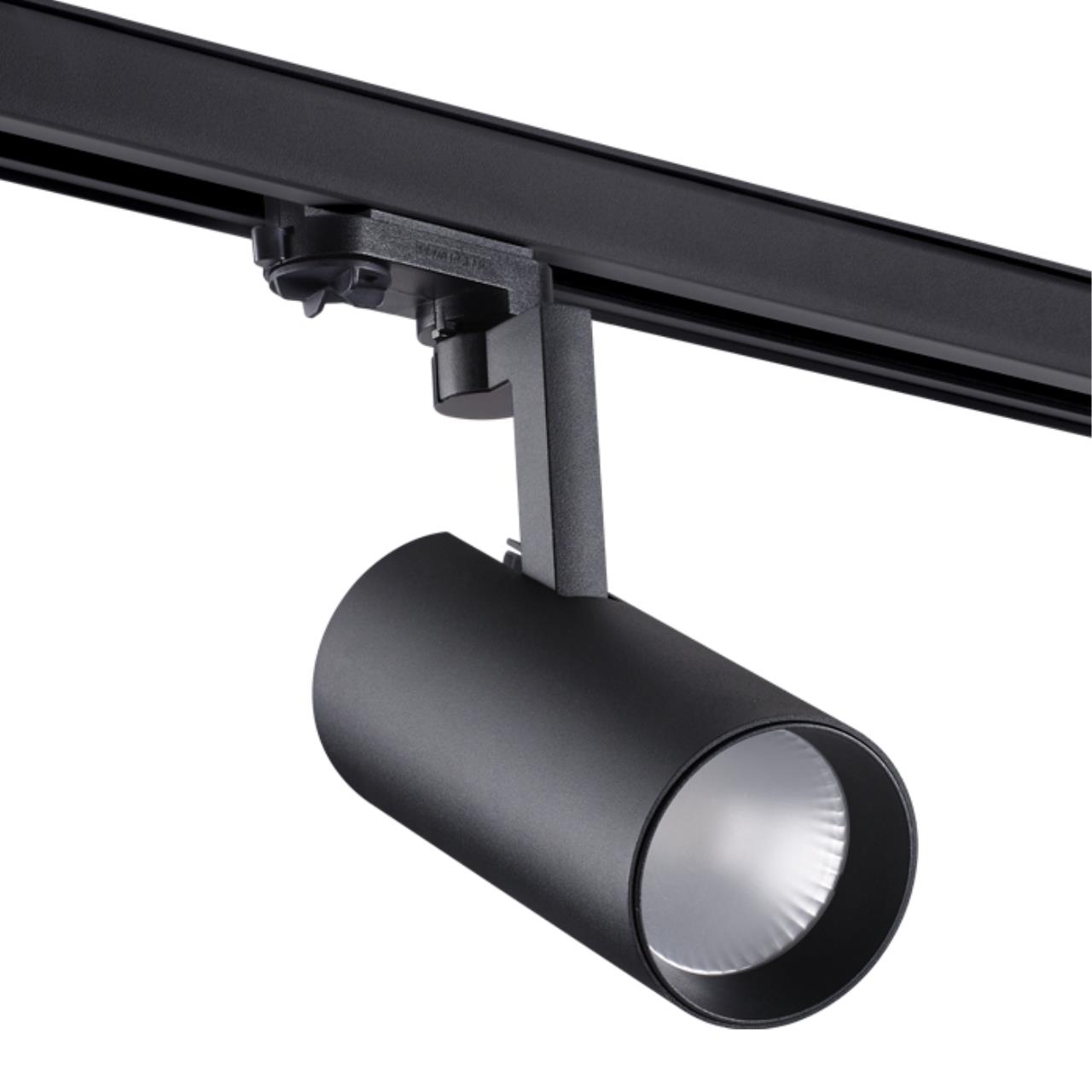 Трехфазный трековый светодиодный светильник NOVOTECH PORT HELIX черный LED*1 30W