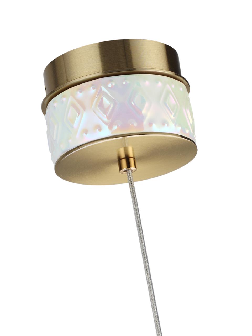 Подвес ODEON LIGHT EXCLUSIVE L-VISION LULU античная бронза, латунь LED*1 5W 3000К плафон белый