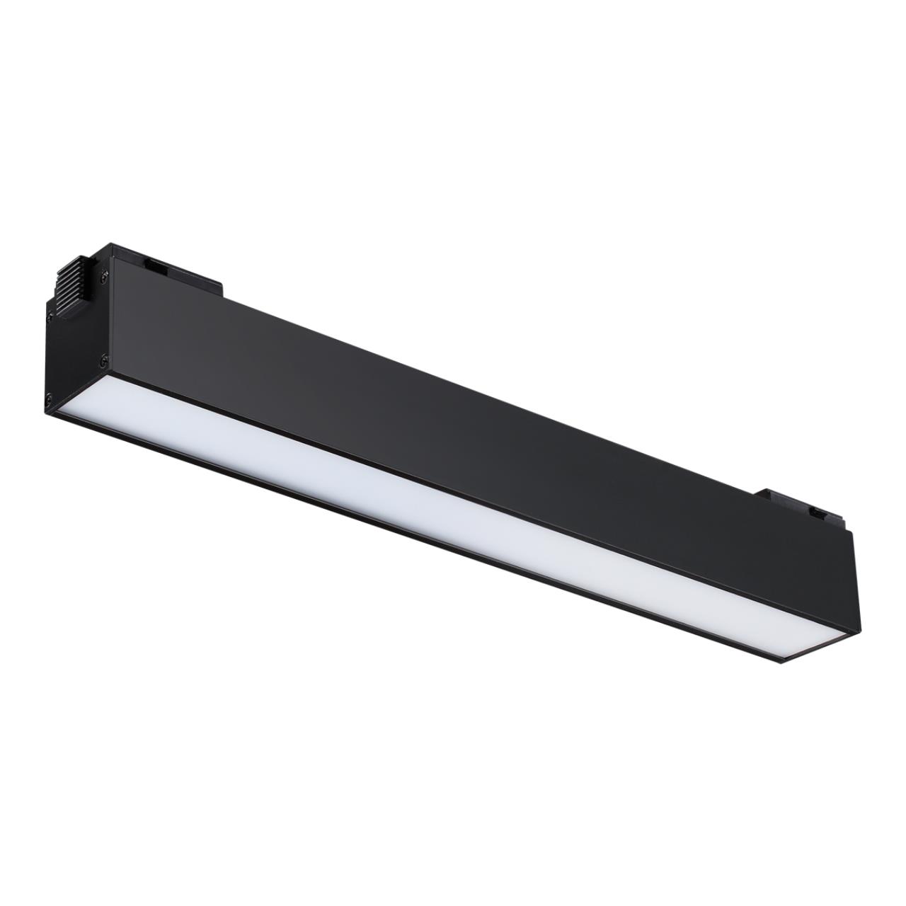 Трековый светильник для низковольного шинопровода NOVOTECH SHINO KIT черный LED*1 12W 4000К плафон черный