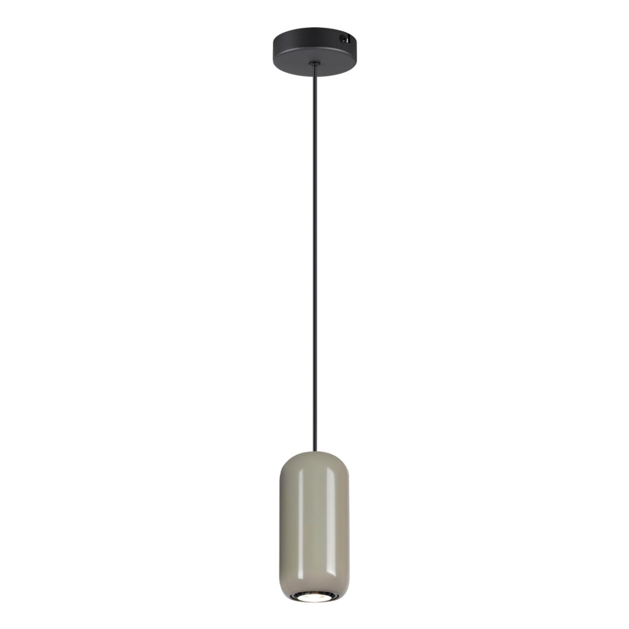 Подвес ODEON LIGHT PENDANT OVALI черный GU10*1 10W плафон серый