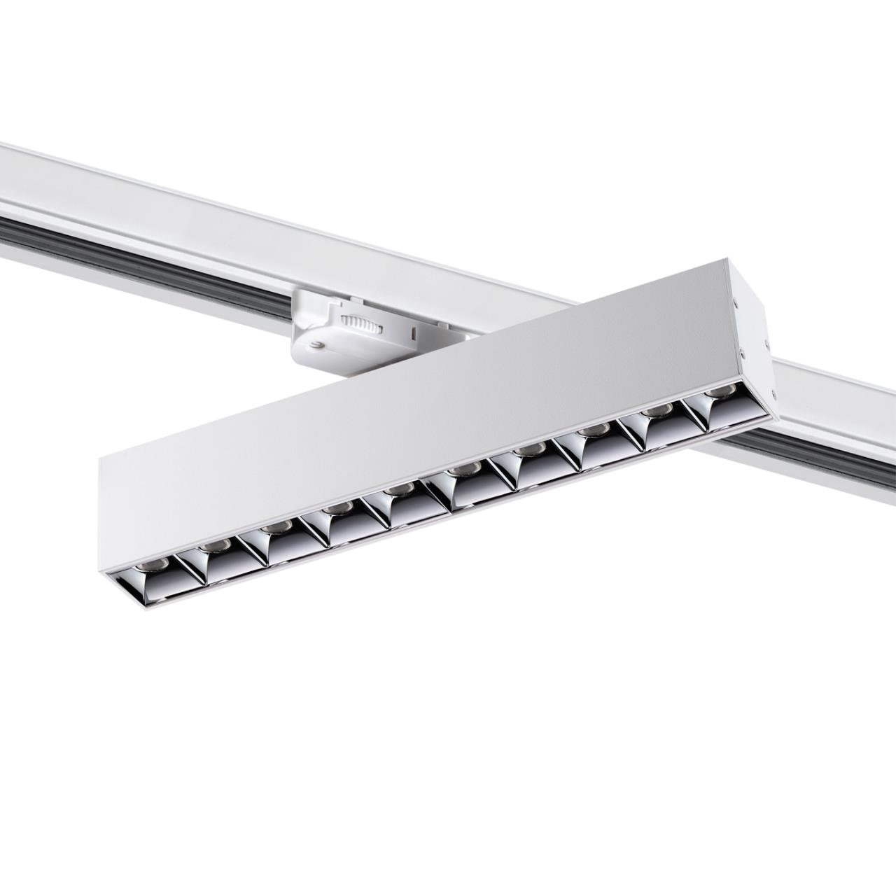 Светильник трехфазный трековый светодиодный NOVOTECH PORT ITER белый LED*1 16W 4000К плафон белый