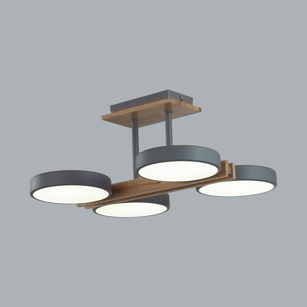 Люстра потолочная LUMION LEDIO PLATO серый LED*4 4*18W