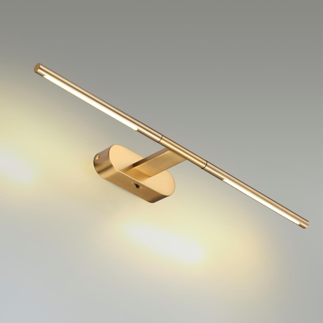 Настенный светильник ODEON LIGHT HIGHTECH ALEDO античная бронза, латунь LED*1 8W 3000/3800/5100К 600 мм