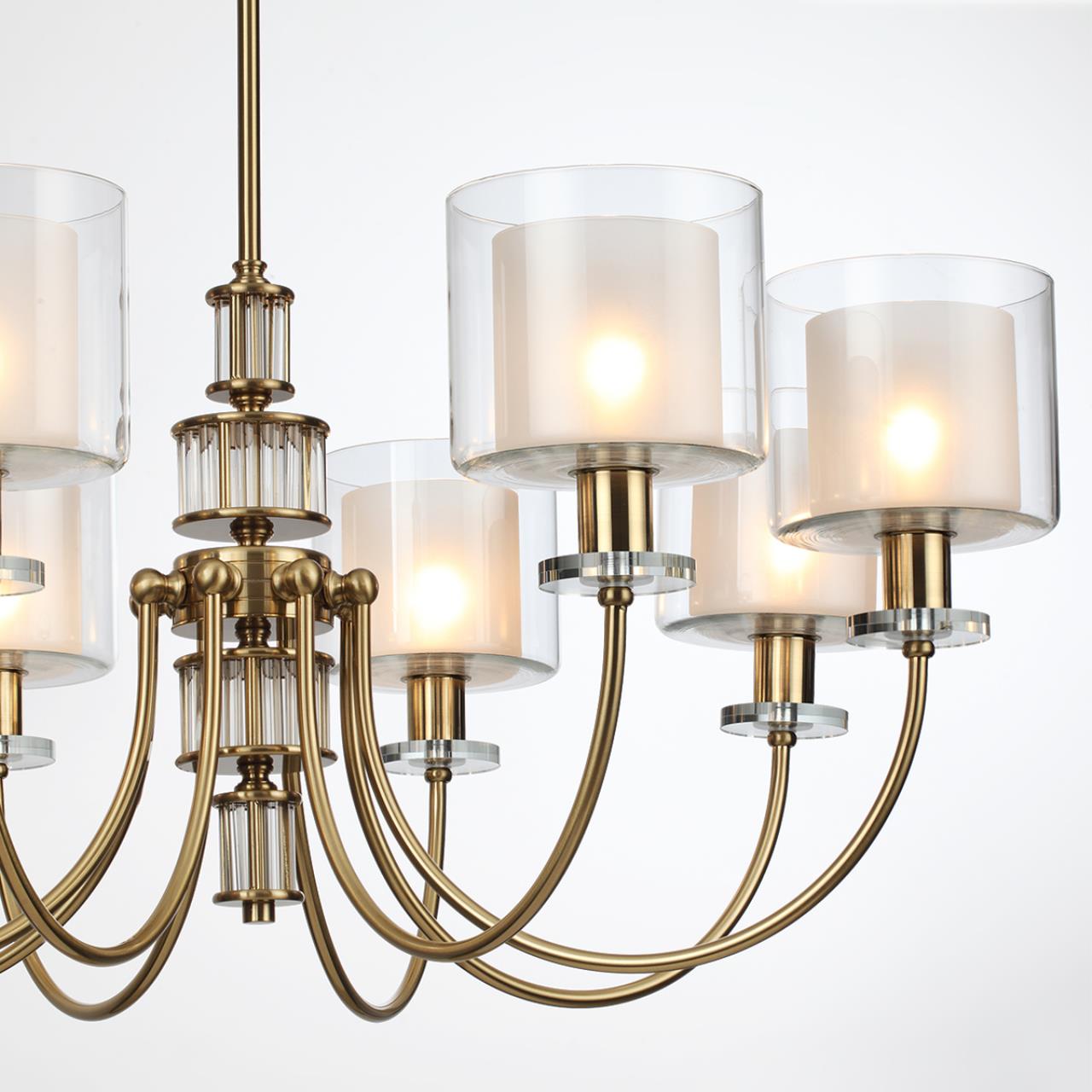 Люстра ODEON LIGHT CLASSIC SAGA античная бронза, латунь E14*8 10W плафон круг