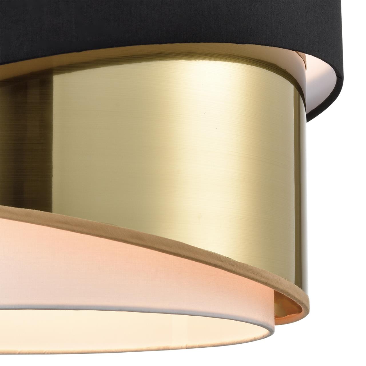 Светильник подвесной LUMION MODERNI INDIRA никель E27*3 10W плафон черный; золотой; белый