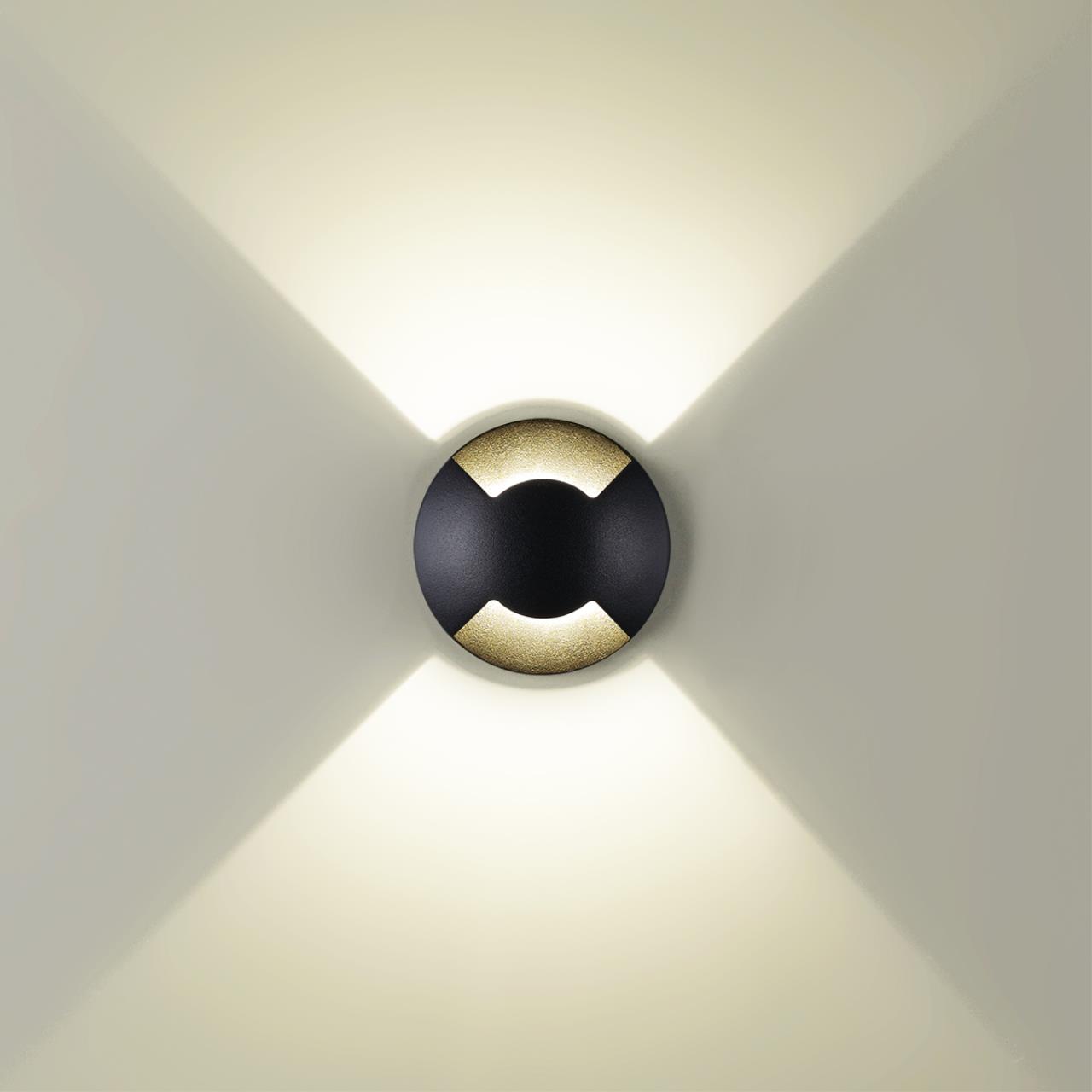 Встраиваемый грунтовый светильник ODEON LIGHT NATURE WALD черный LED*1 3W 3000К