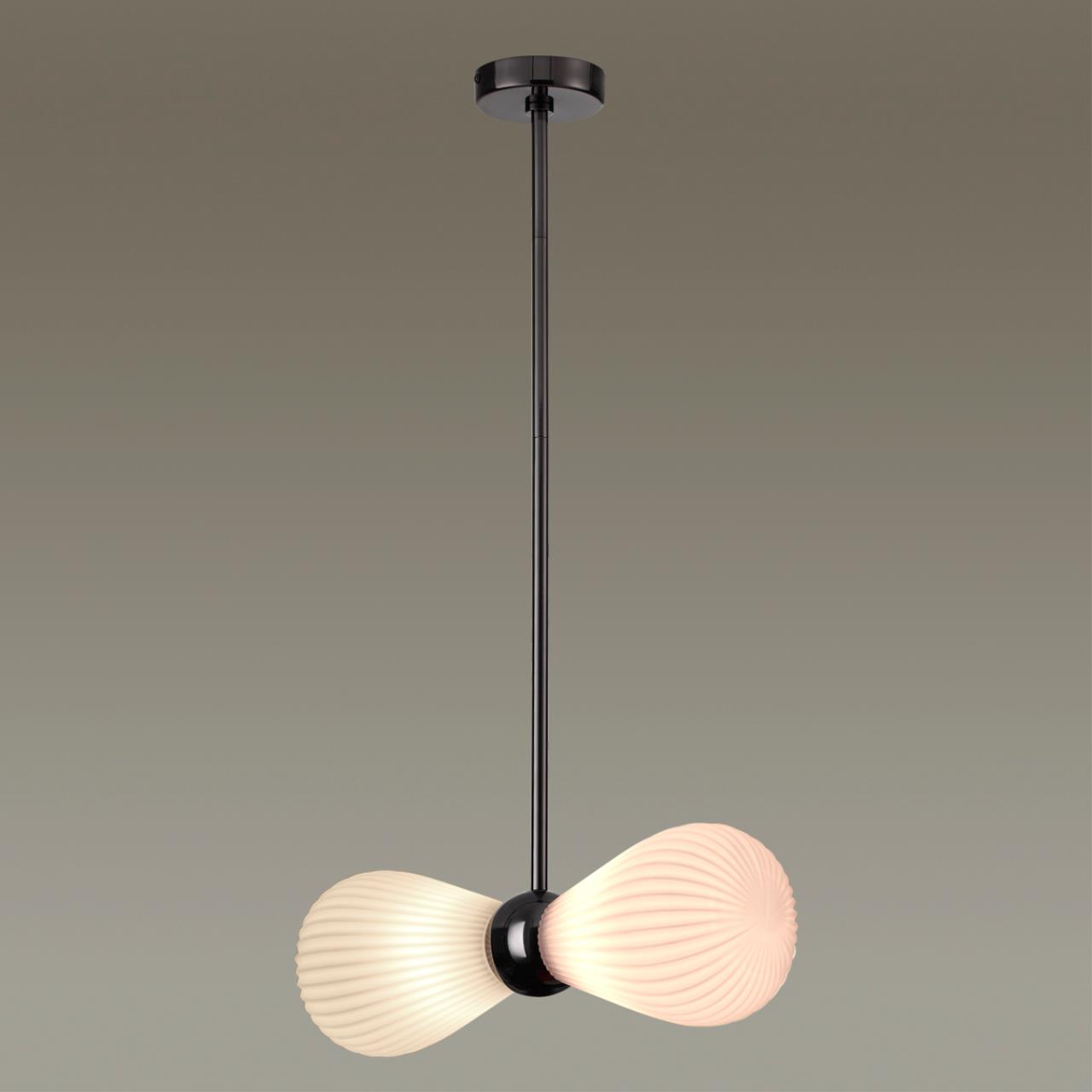 Подвес ODEON LIGHT EXCLUSIVE MODERN Elica черный E14*2 10W плафон белый