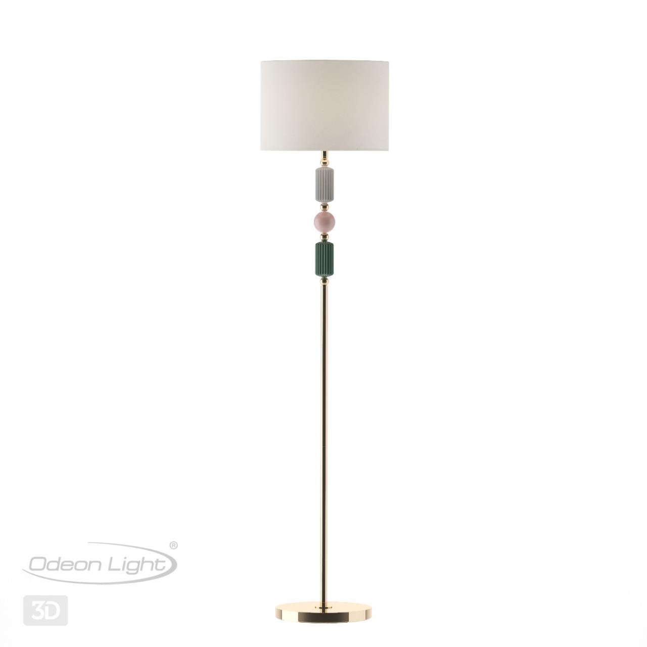 Торшер ODEON LIGHT EXCLUSIVE CLASSIC CANDY золотой E27*1 10W