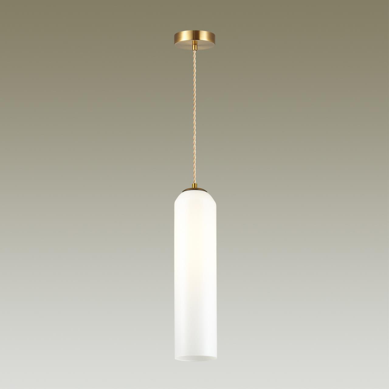 Подвес ODEON LIGHT PENDANT VOSTI золотой E27*1 10W плафон белый