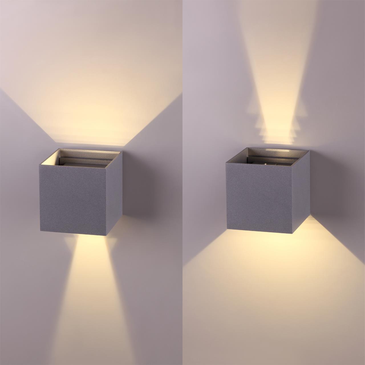 Уличный фасадный светильник NOVOTECH STREET KAIMAS серый, черный LED*2 2*3W