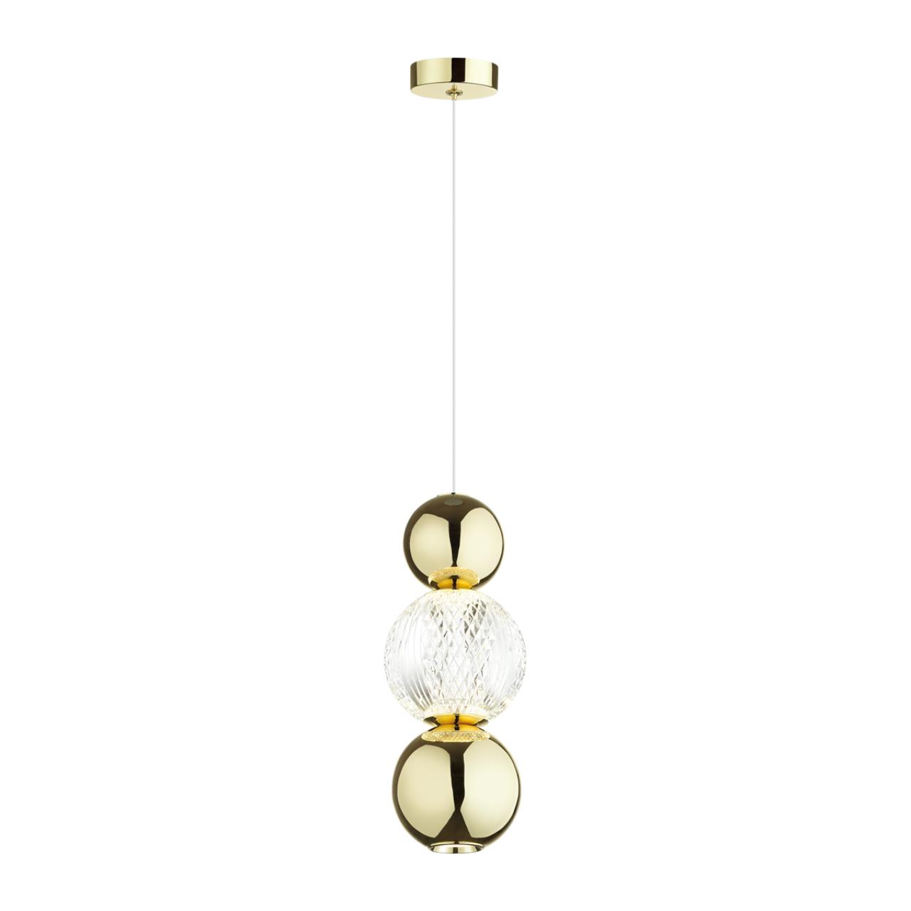 Подвес ODEON LIGHT L-VISION CRYSTAL золотой LED*1 7W 4000К