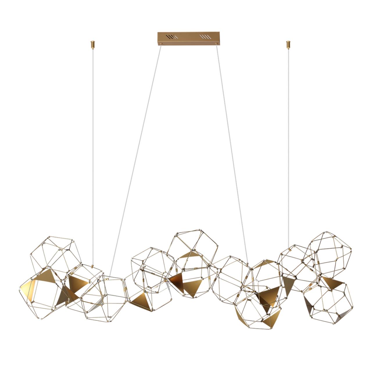 Люстра линейная ODEON LIGHT L-VISION TRELLIS античная бронза, латунь LED*1 64W