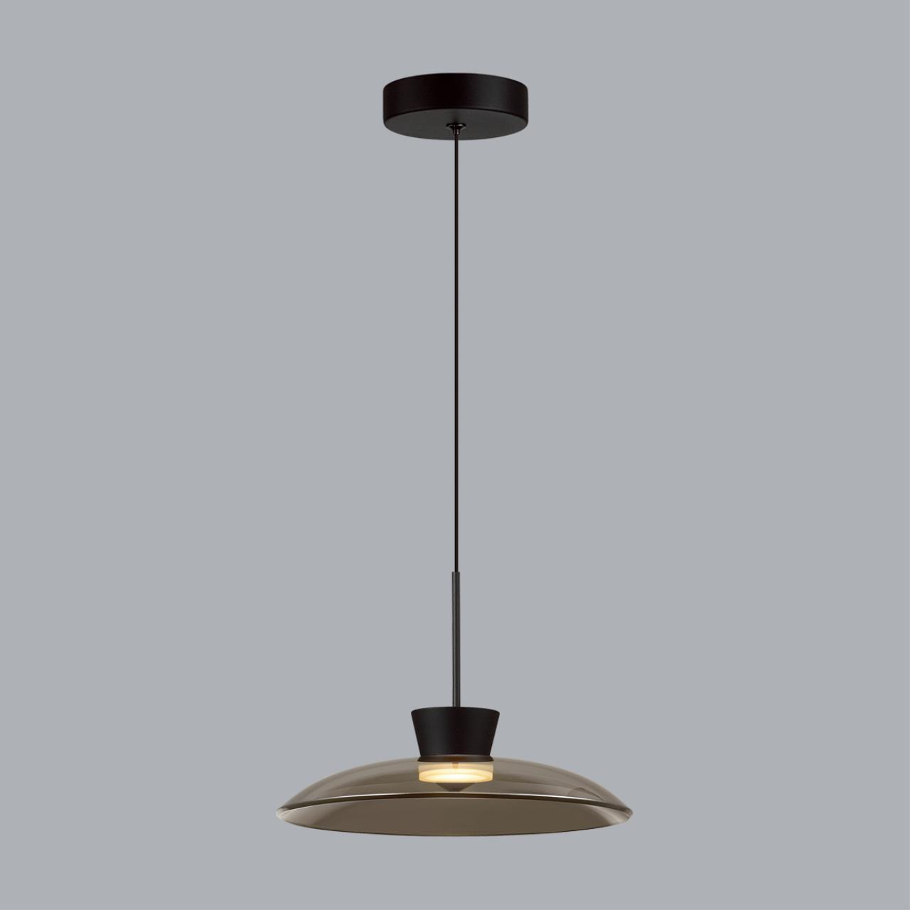 Подвес ODEON LIGHT L-VISION SAUCER черный LED*1 9W 3000К плафон черный