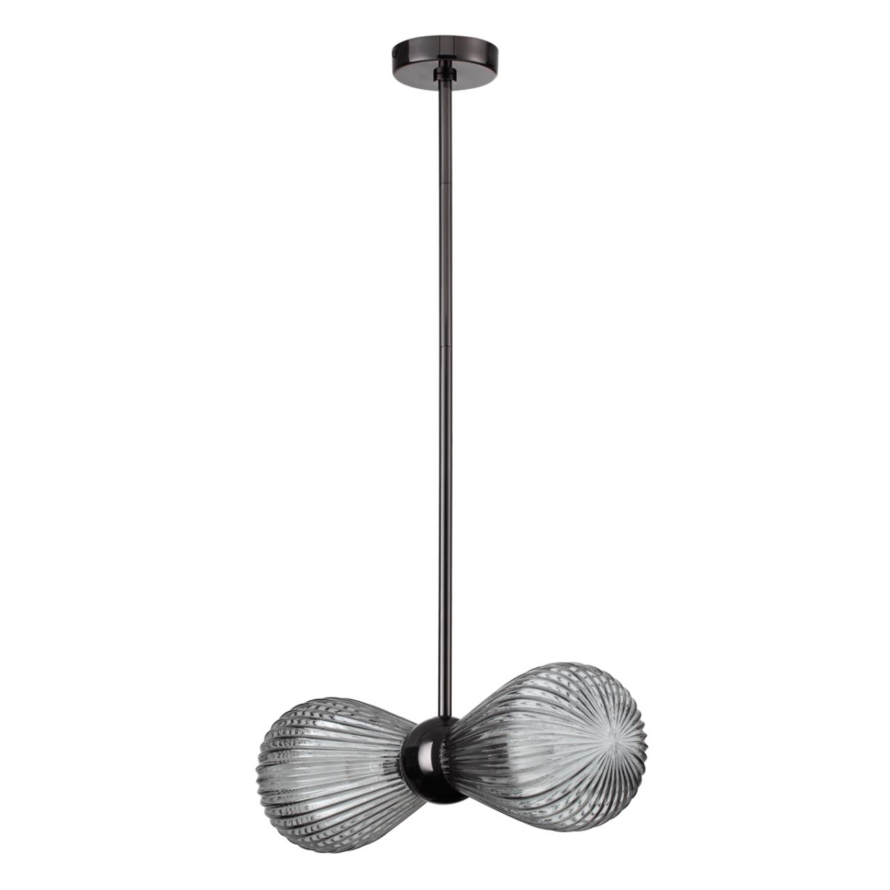 Подвес ODEON LIGHT EXCLUSIVE MODERN Elica черный E14*2 10W плафон серый