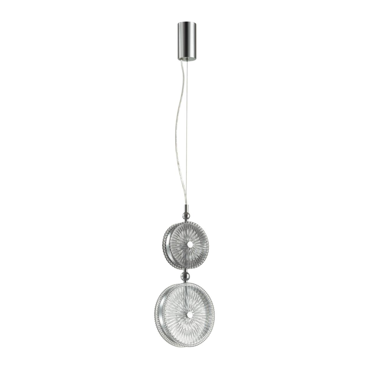 Подвес ODEON LIGHT EXCLUSIVE L-VISION CARAMELLA хром LED*1 13W 4000К плафон серый