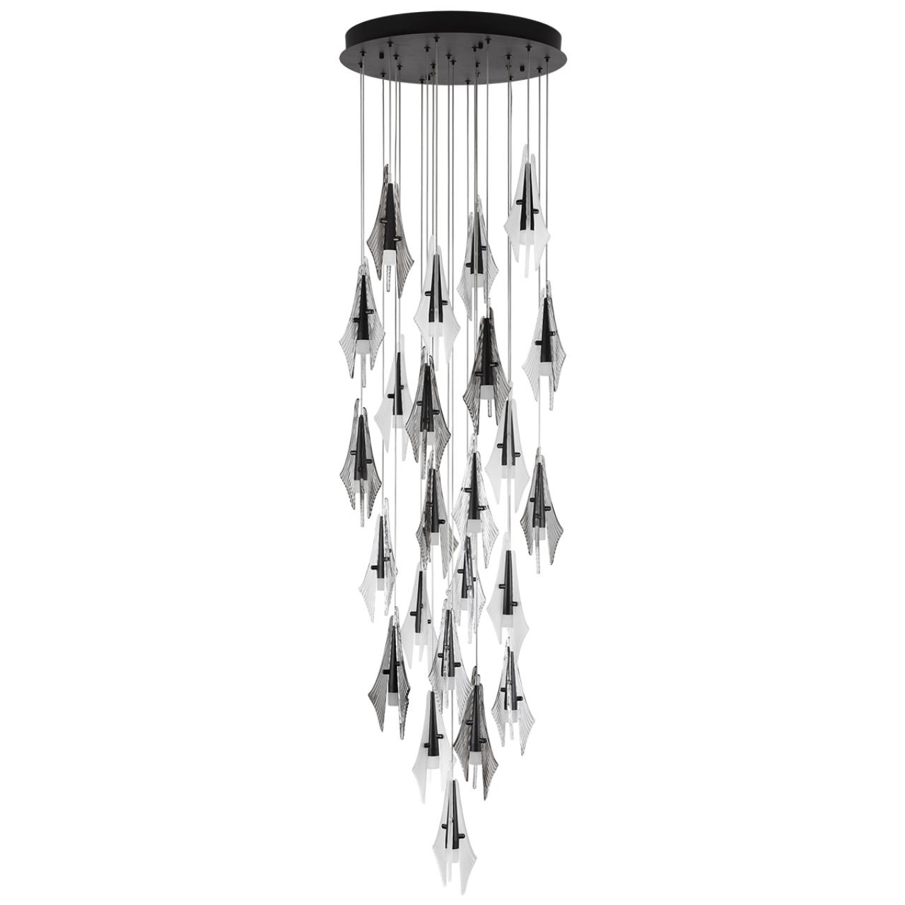 Люстра каскадная ODEON LIGHT EXCLUSIVE L-VISION AFALINA черный LED*24 24*5.70W