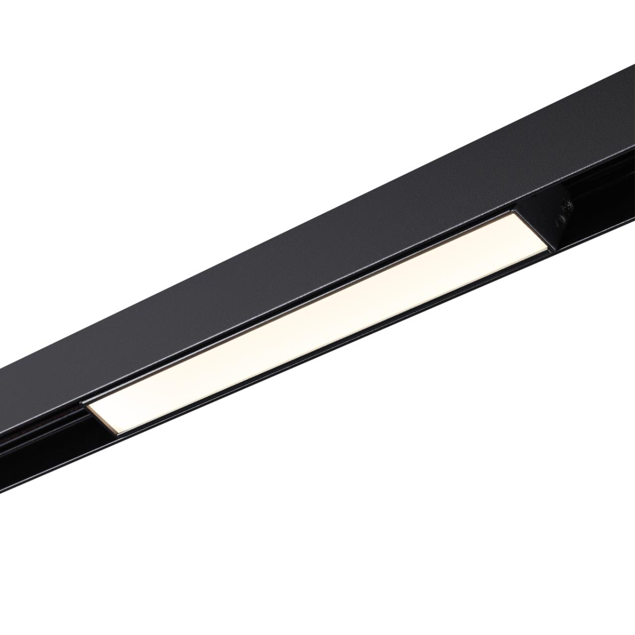 Трековый светильник для низковольного шинопровода NOVOTECH SHINO FLUM черный LED*1 12W 4000К 250 мм опал