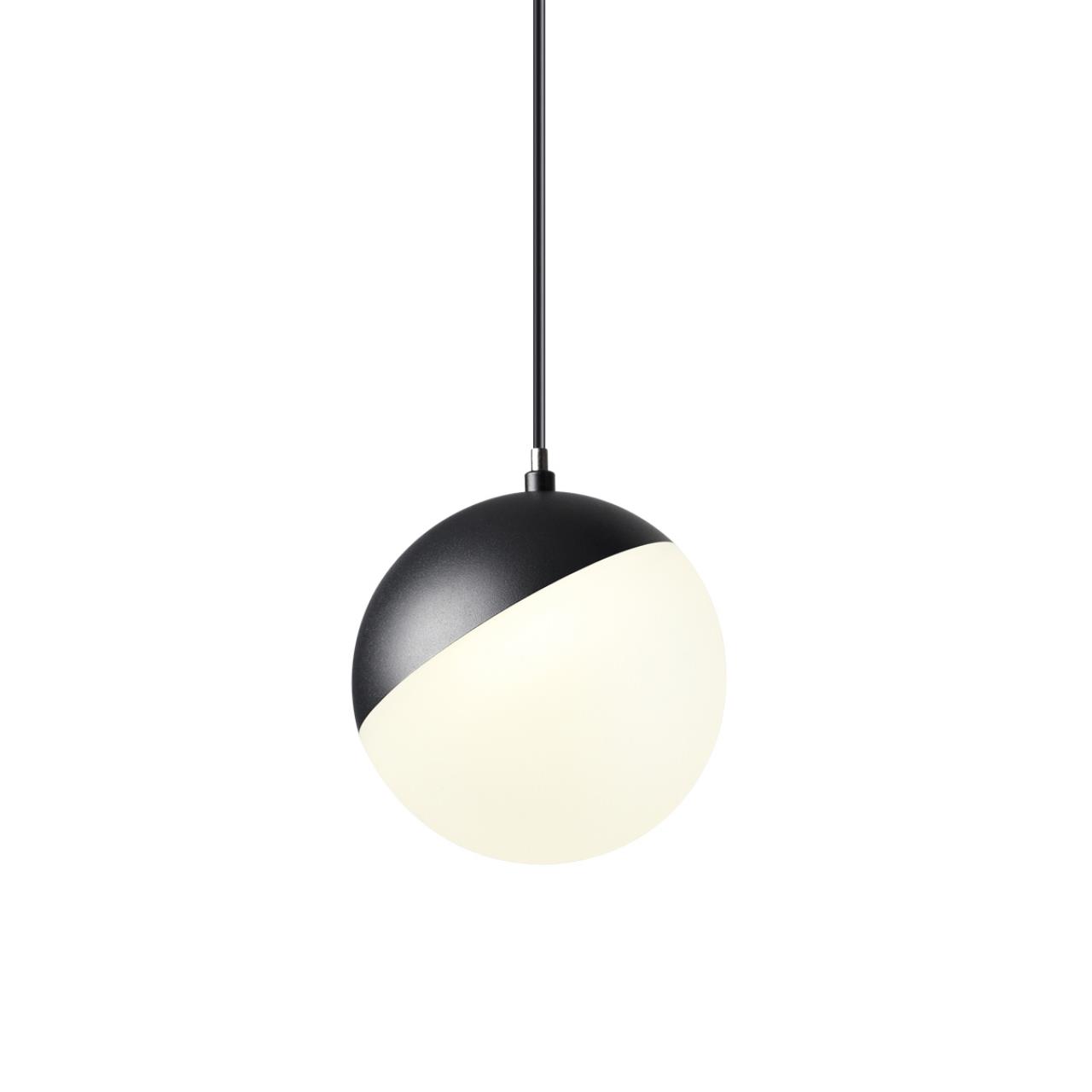 Подвес трековый светодиодный для низковольтного шинопровода NOVOTECH SHINO SMAL черный LED*1 10W 3000К плафон белый