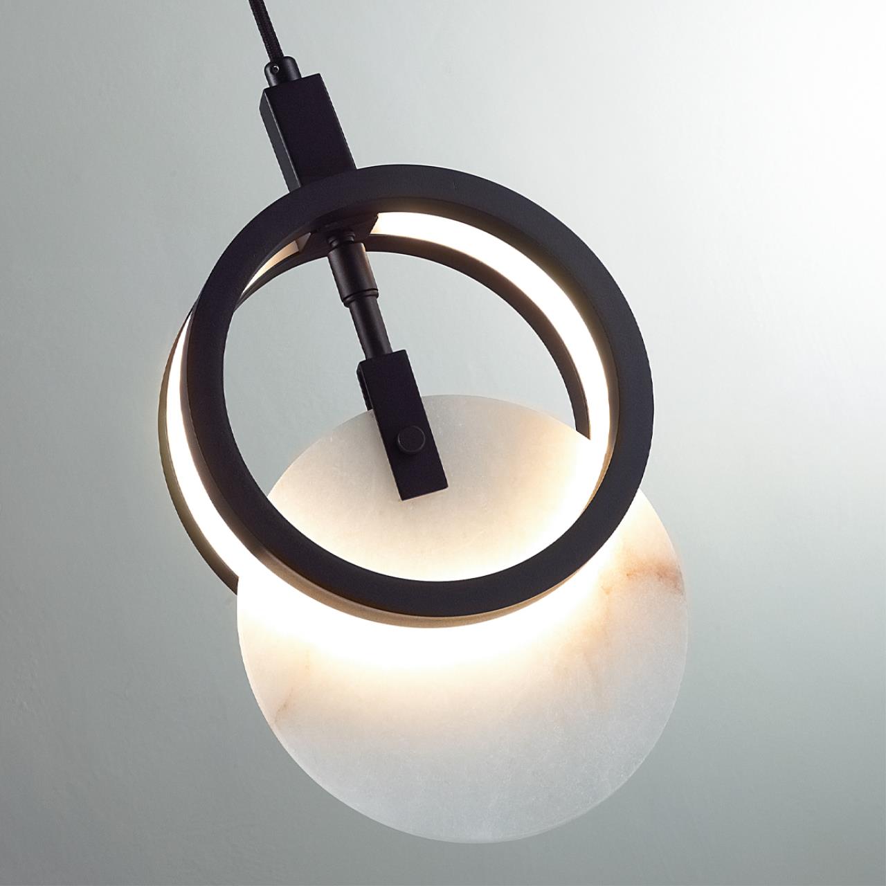 Подвес ODEON LIGHT EXCLUSIVE HIGHTECH MERCURY черный LED*1 17W 3000К плафон белый