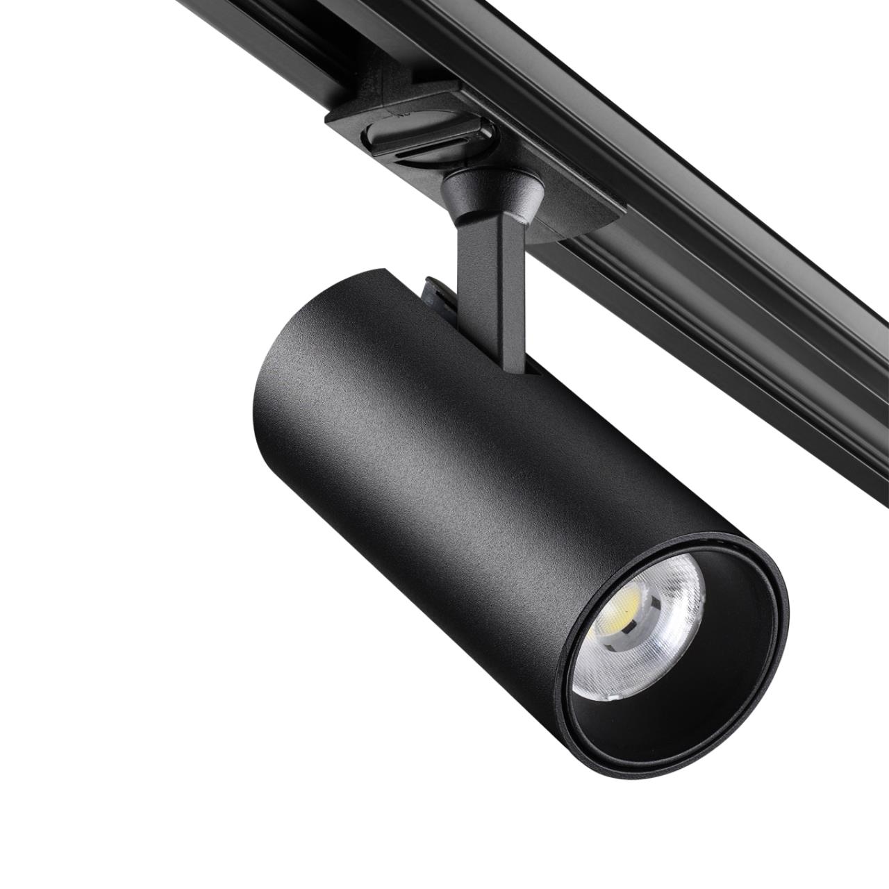 Светильник светодиодный однофазный трехжильный трековый NOVOTECH PORT SELENE черный LED 24W 4000К