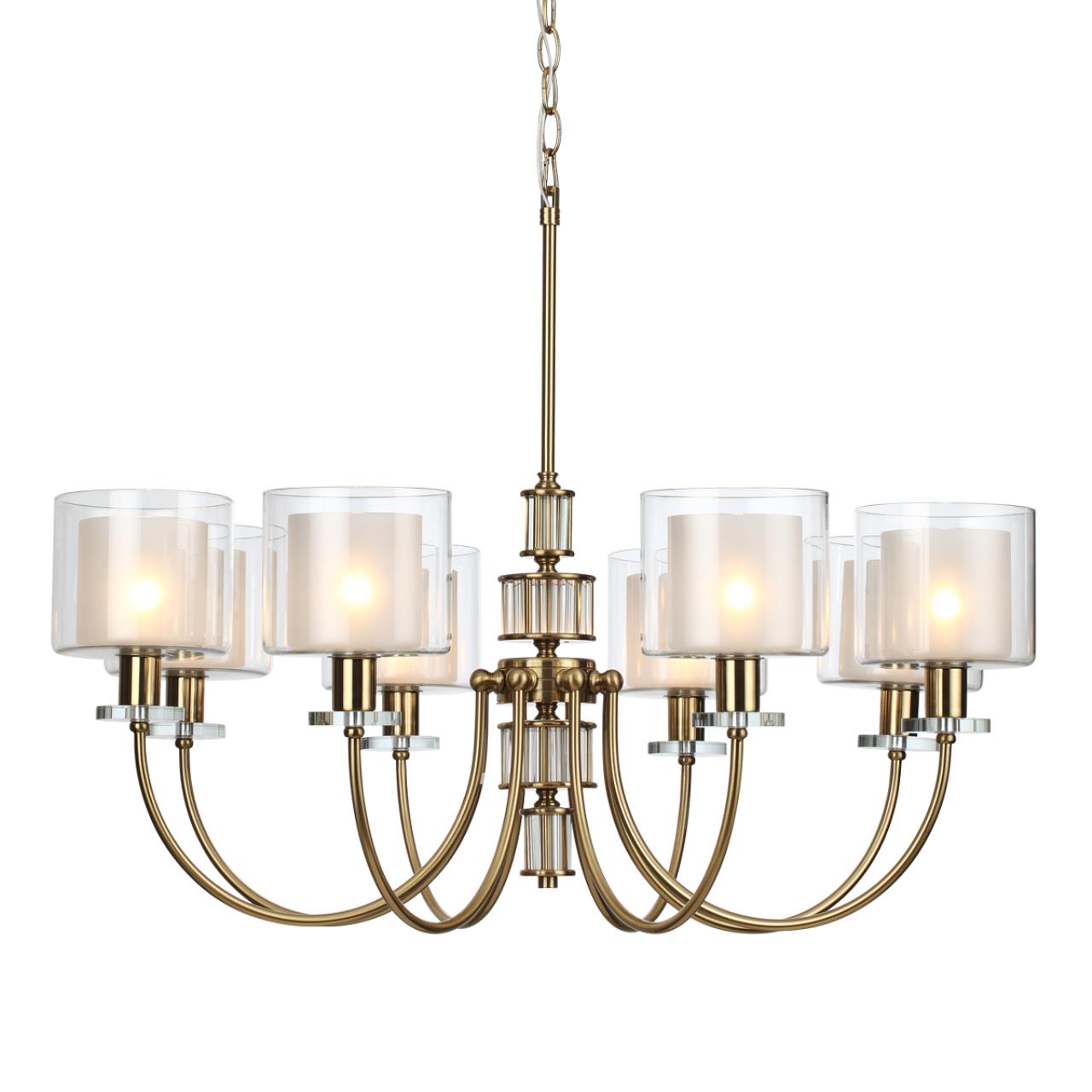 Люстра ODEON LIGHT CLASSIC SAGA античная бронза, латунь E14*8 10W плафон круг