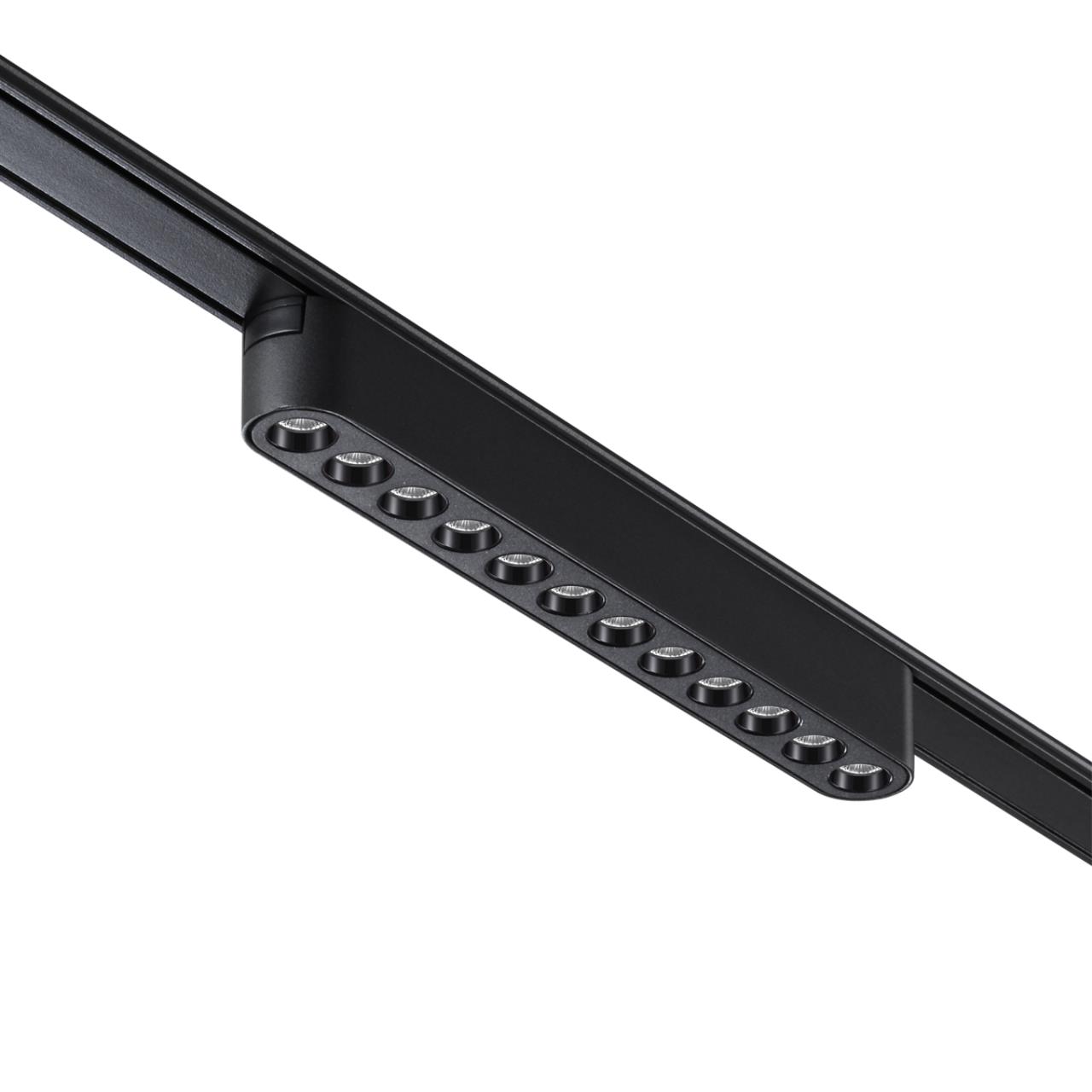 Трековый светильник для низковольтного шинопровода NOVOTECH SHINO SMAL черный LED*1 12W 4000К 222 мм