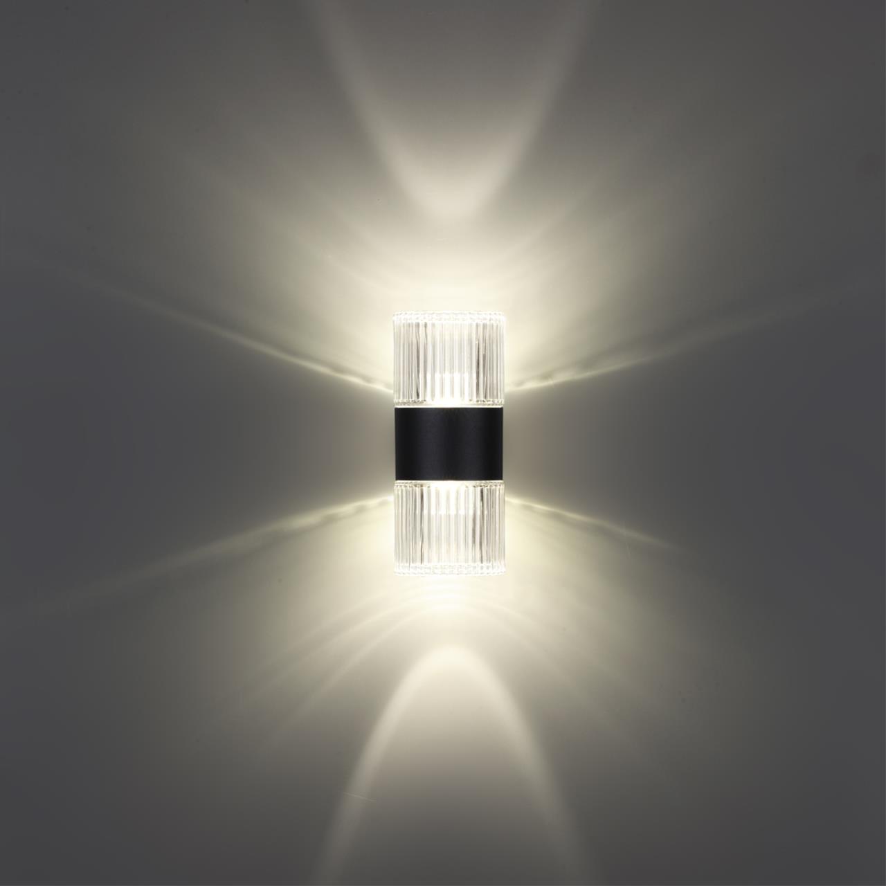 Уличный фасадный светильник NOVOTECH STREET ESTIMA черный LED 14W 4000К 82/194 мм