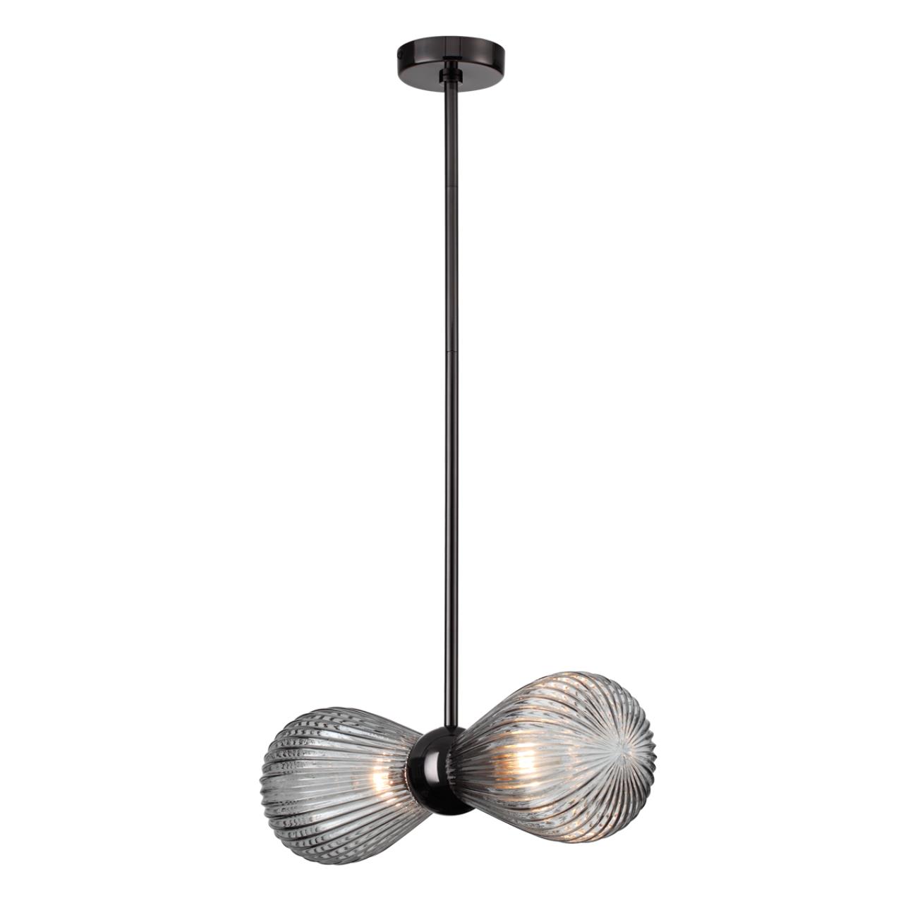 Подвес ODEON LIGHT EXCLUSIVE MODERN Elica черный E14*2 10W плафон серый