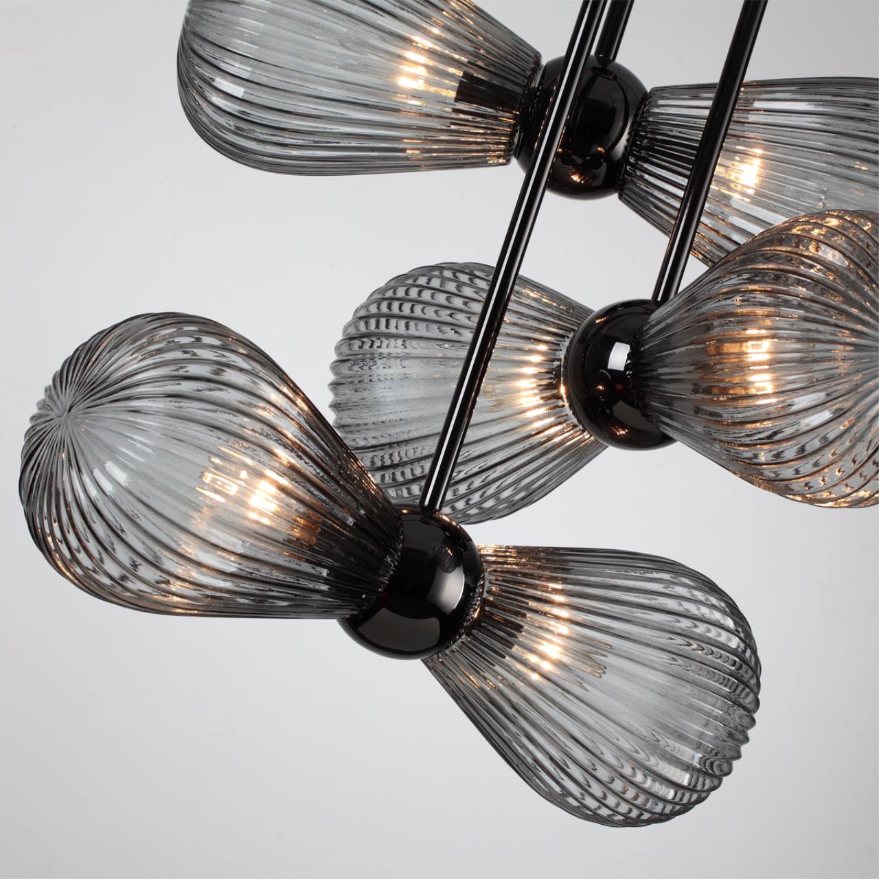 Подвес ODEON LIGHT EXCLUSIVE MODERN Elica черный E14*6 10W